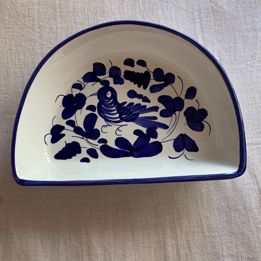 Sambuco Mario Handmade Decorative Half Moon Dish - Made in Italy